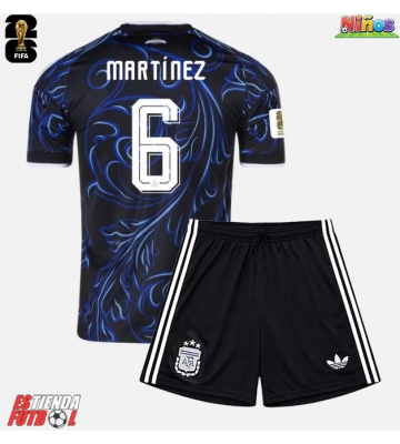 Argentina Lisandro Martinez #6 Segunda Equipación Niños Mundial 2026 Manga Corta (+ Pantalones cortos)